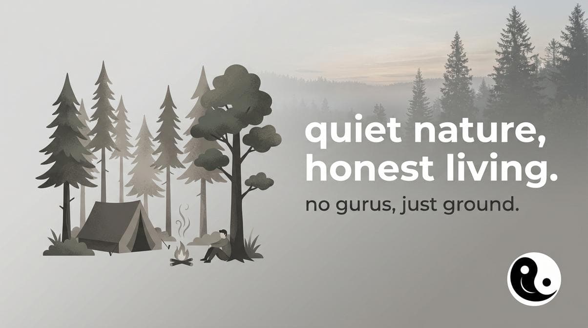 camping in the forest